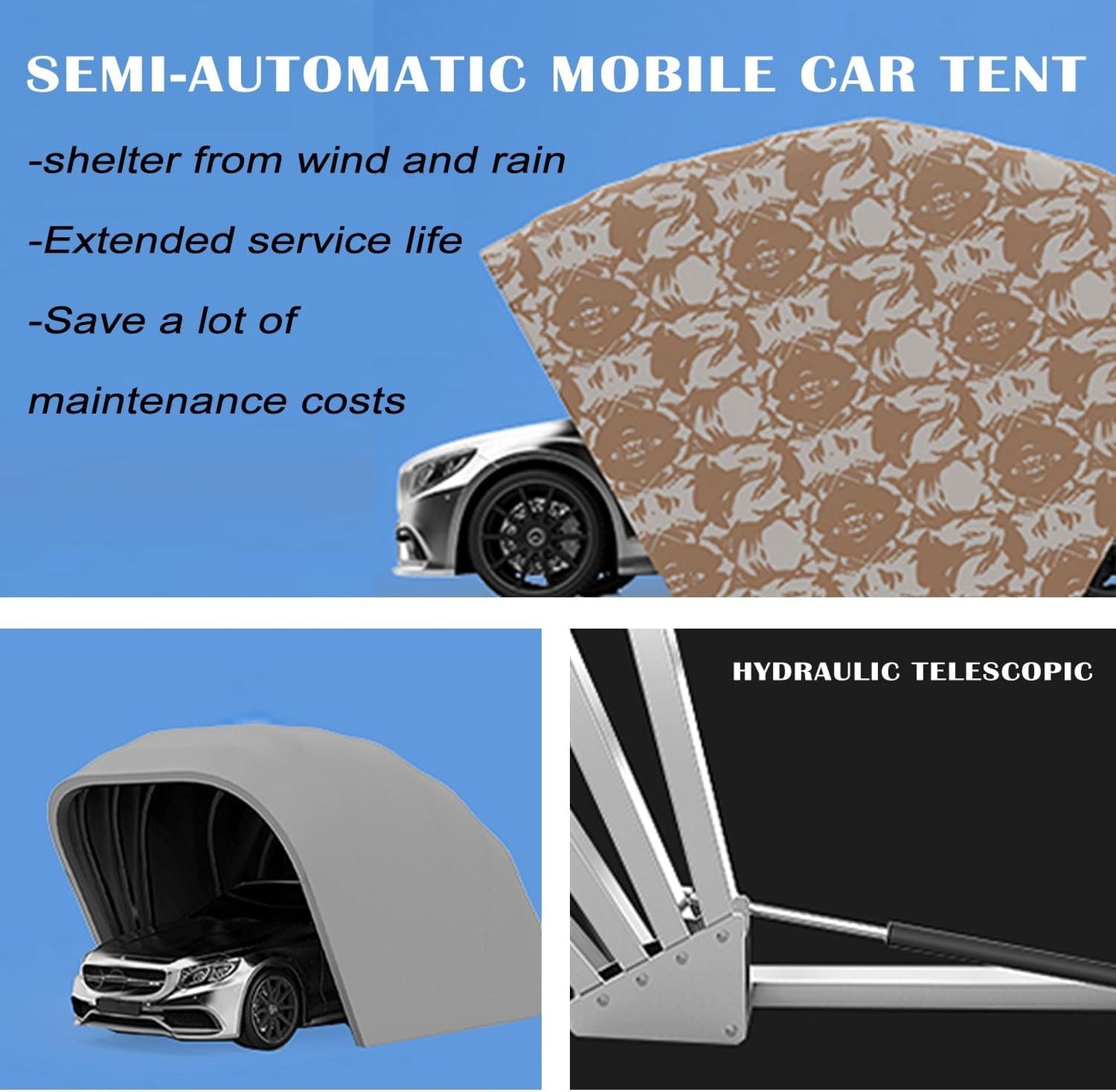 Stainless steel folding carport